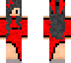 red prom girl black hair