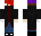 voidfanggaming purple and red hair