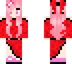 kawaii red dress black outline