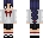 blue haired school girl