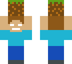 herobrine with grass block