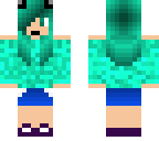 short green-blue hair girl