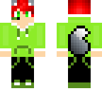 green gamer boy part wolf