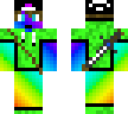 rainbow green clothes