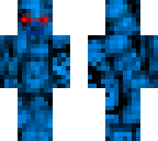 corrupted blue steve red eyes