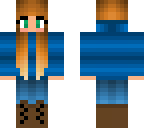 blue hoodie girl