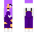 purple overalls