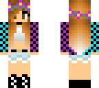 blue and purple flower girl