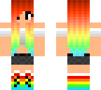 rainbow casual girl