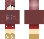 red hair girl with brown boots and red shorts