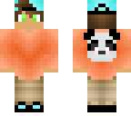 salmon boy with panda