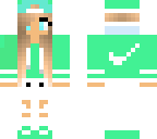 mint green nike girl