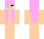 pink haired girl with green hair