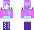 blue purple pink girl