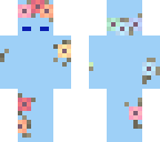 blue with flowers