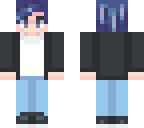 boy with blue hair