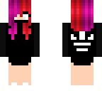 cute two colored hair girl