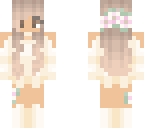 girl with flower crown peach outfit