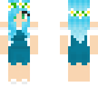 cute girl with blue hair and dungarees