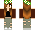 flower crown girl with headphones