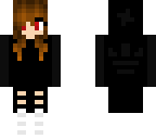black and white sneaky shy evil hoodie girl