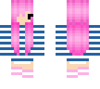 cute chibi girl with striped shirt
