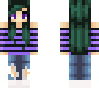 cute green hair girl