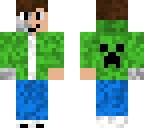 half robot man with creeper sweater