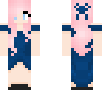pink hair navy homecoming dress