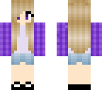 plaid skin with space buns