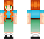 pretty girl in blue and green dress