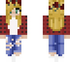 red flannel flower crown girl