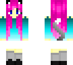 pretty pink and blue cat girl
