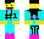 cyan and black stripe guy