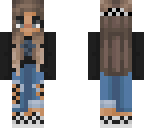 blue girl checkered