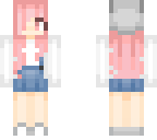 cute pink hair girl