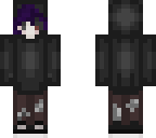 emo girl and black hoodie