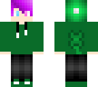 purple haired saint patrick's day neko