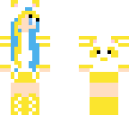 yellow panda girl with blond streak edit