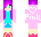 pink hoodie girl