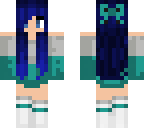 blue haired girl