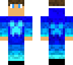 neon blue glowing creeper boy