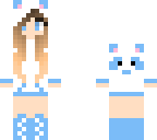 blue panda girl