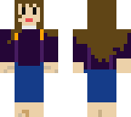 girl with suspenders and brown hair