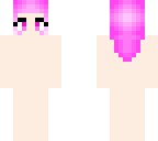 short pink hair and bangs