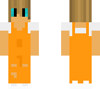 cute gamer girl orange worker-suit