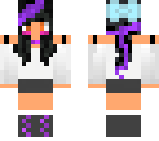 kawaii aphmau skin with purple highlights