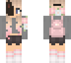masked girl with backpack