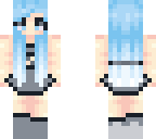 blue haired maid