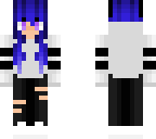 blue hair werewolf girl